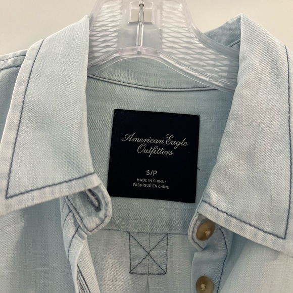 Abercrombie denim-look button down, size S - Picture 2 of 4